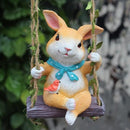 Cute Little Swing Rabbit Decor Statue