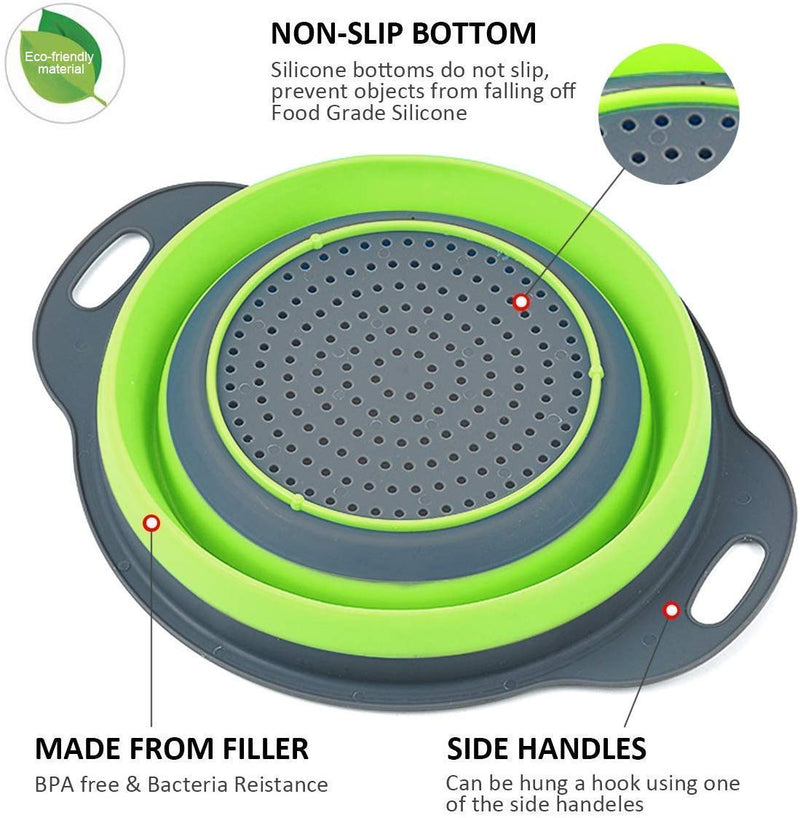 Silicone Foldable Round Strainer