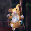 Cute Little Swing Rabbit Decor Statue