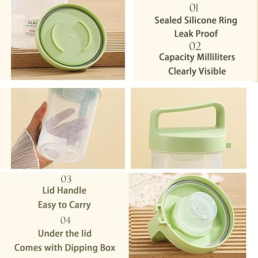 2 Tier Food Jars with Lid Fork