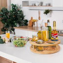 Wooden Bottle Rotating Organiser