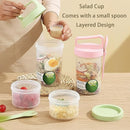 2 Tier Food Jars with Lid Fork