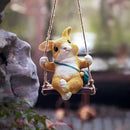 Cute Little Swing Rabbit Decor Statue