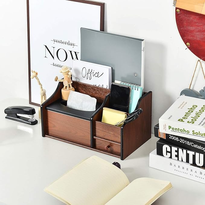 Classic Wooden Desk Organizer