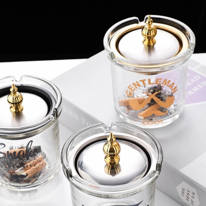 Classic Glass Smoking Ash Jar