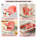 Baby Bath Seat with Anti-Slip Suction & Safety Handle