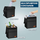 Car Trash Organizer with Lid & Net Storage