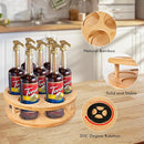 Wooden Bottle Rotating Organiser