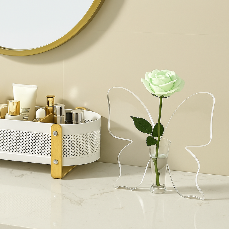 Wooden Handle Storage Basket