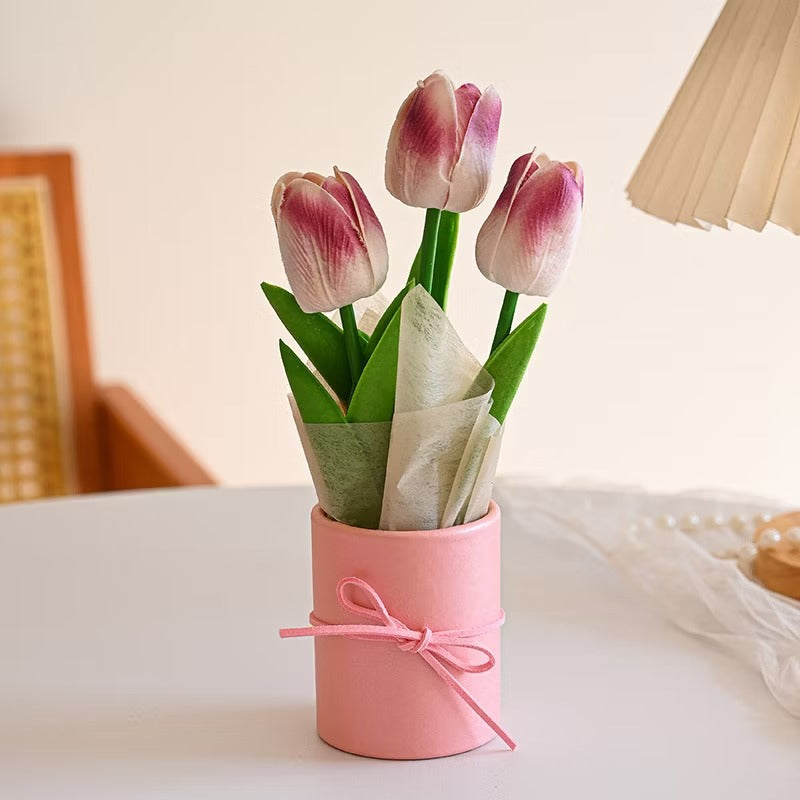 Blush Bloom Tulip Small Flower Bag