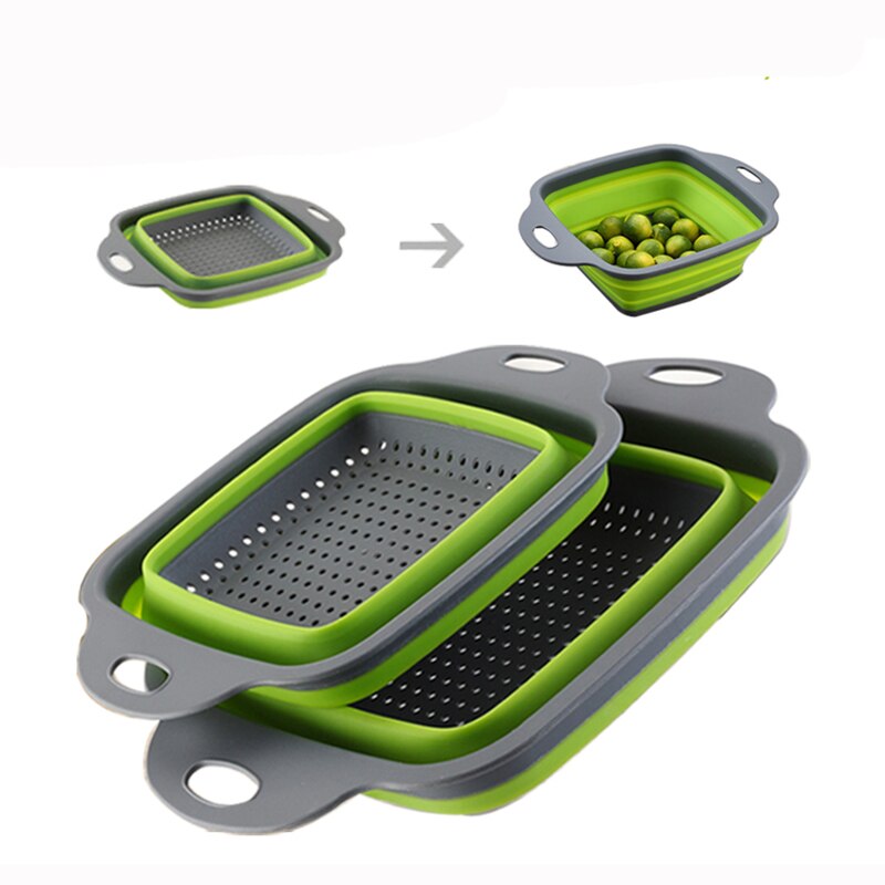 Silicone Foldable Square Strainer