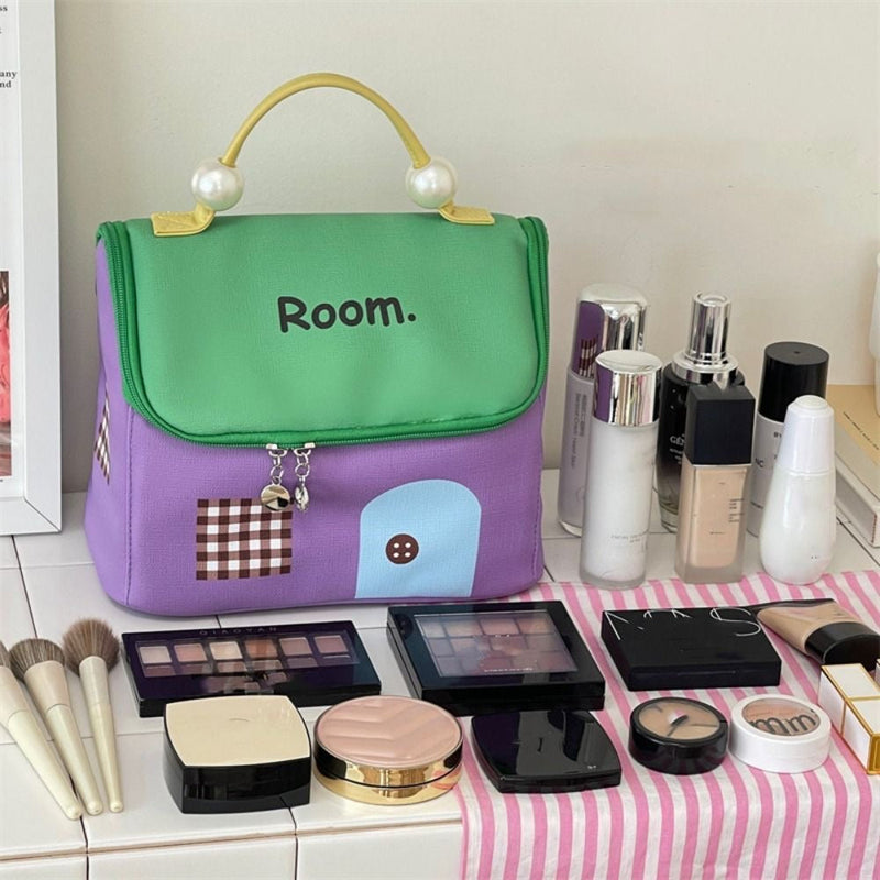 Cute Little House Design Make up Bag
