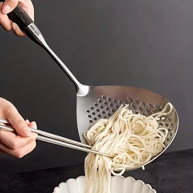 Multifunctional Wooden Handle Strainer Spatula
