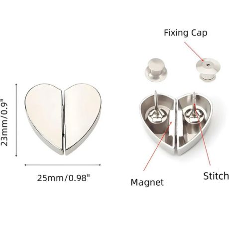 Heart-Shaped Magnetic Curtain Buckle