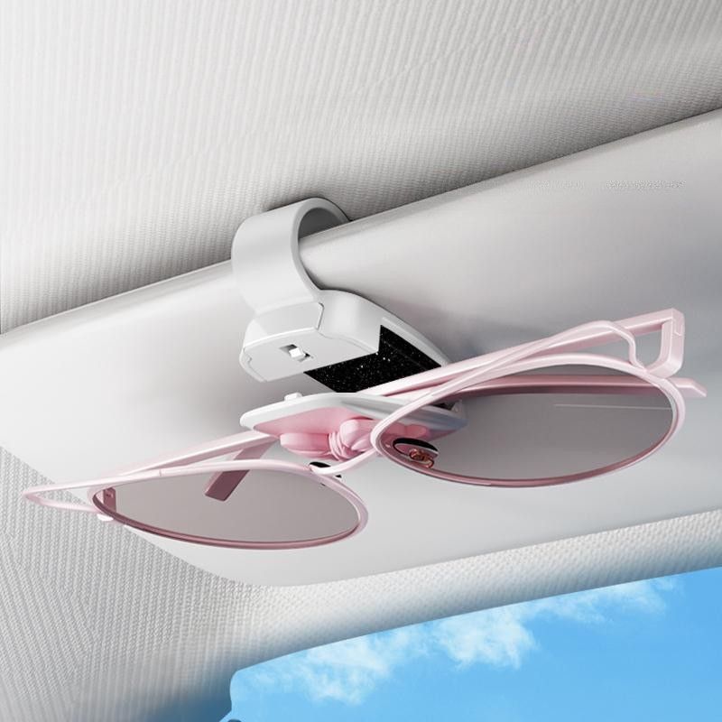 Chic Bow Sunglass Car Visor Clip