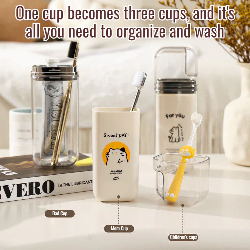 3 in 1 Mouthwash Toothbrush Holder